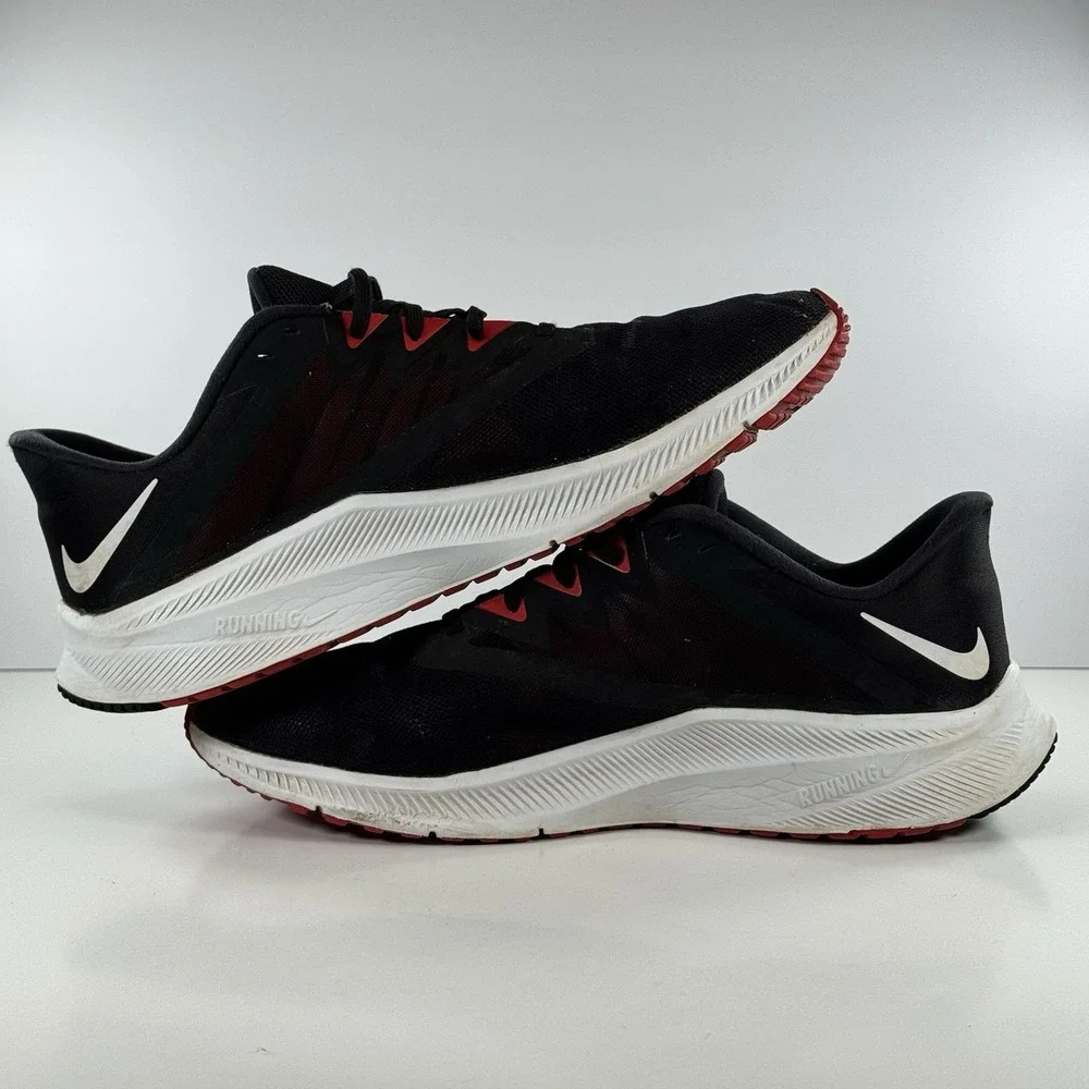 Nike Quest 3‎ Black University Red Sneakers Athletic Running Shoes Men's Size 13